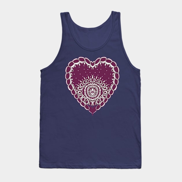 Boho Heart Tank Top by minniemorrisart